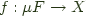 $f : \mu F -> X$